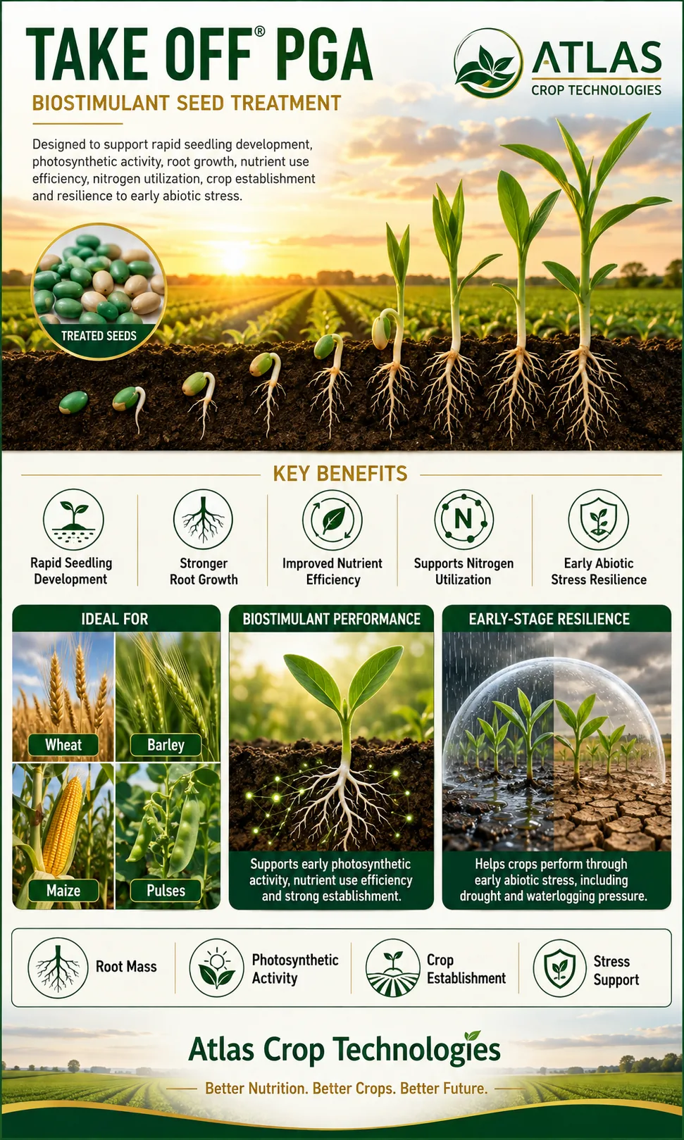 Take Off® PGA biostimulant seed treatment